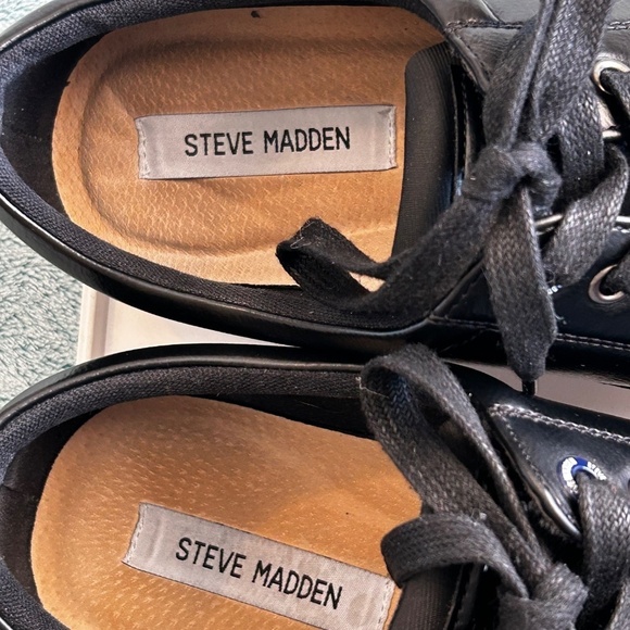 Steve Madden Men’s Garett Black Lace Up Casual Oxford Sneaker Size 9.5 - Picture 8 of 16
